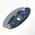 Set Of 10 Amber Oval Led Clearance Side Marker Lights With Chrome Bezel 2 In Kl-15114ae For Trucks And Trailers
