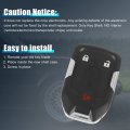 X Autohaux Car Replacement Key Fob Shell Case 1551a-aa 13591388 Hyq1aa For Gmc Terrain 2018 2019 3 Button Black