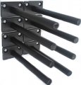 8 Pcs 5 Black Solid Steel Floating Shelf Bracket Blind Supports Hidden Brackets For Wood Shelves Concealed Support A Screws And 