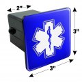 Star Of Life Medical Health Emt Rn Md Tow Trailer Hitch Cover Plug Insert