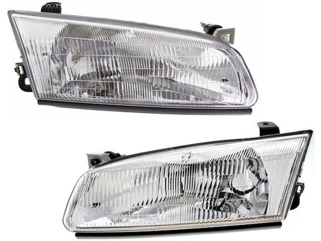 Front Headlight Set For 1997 1999 Toyota Camry Driver And Passenger Side Led Assemblies Clear Lens Waterproof W0155-m846782
