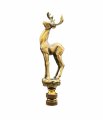 Lamp Finial-standing Deer-antique Brass Finish Highly Detailed Metal Casting 