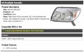 Left Driver Side Headlight Assembly Compatible With 2003-2005 Toyota 4runner