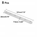 Uxcell Repair Plate 197mmx20mm Flat Fixing Mending Corner Brace Bracket Connector Pack Of 8