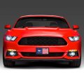 Ford Mustang Logo Usa Flag Aluminum Metal License Plate Official Licensed Graphic Universal Fit For Car Suv Truck 12 In X 6