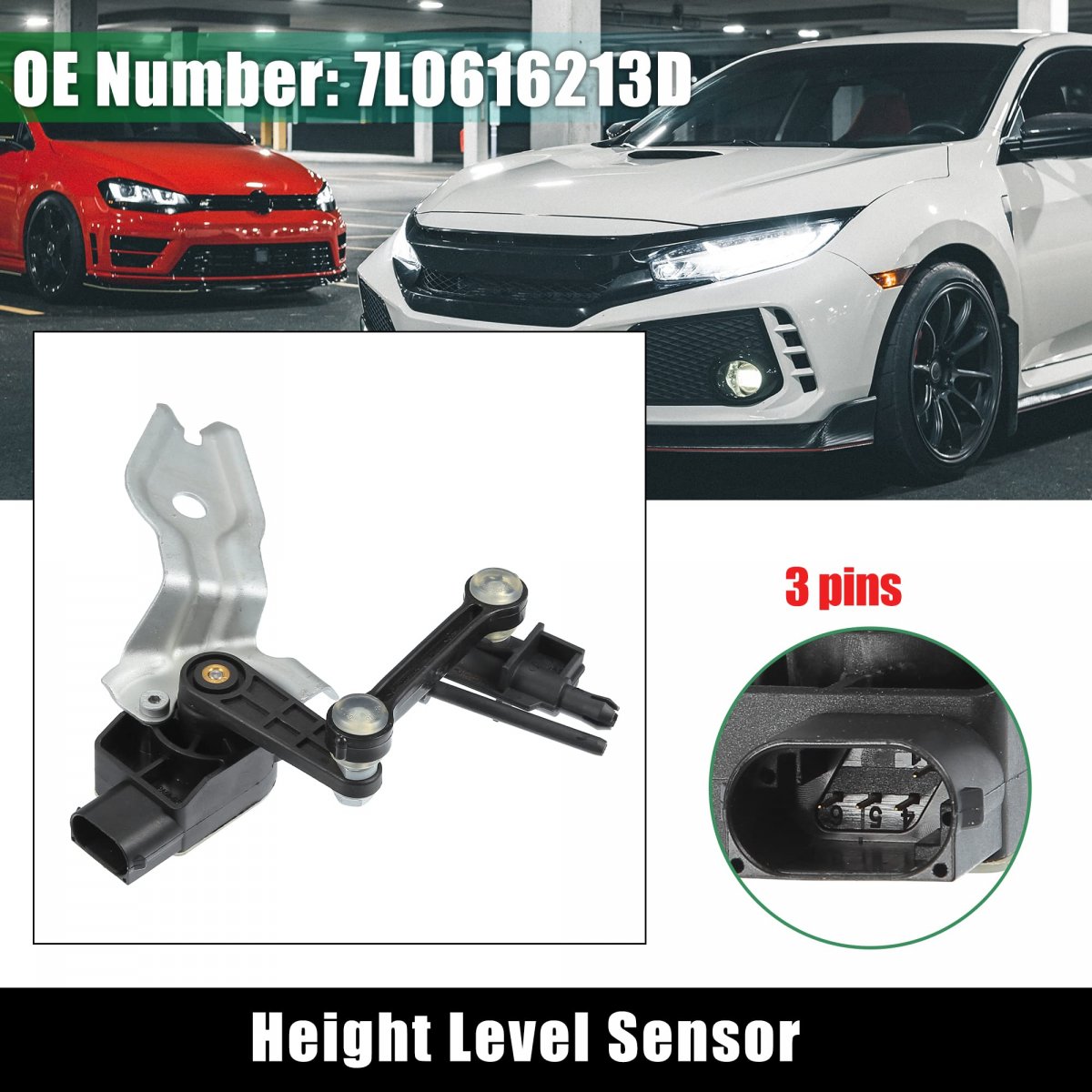 Rear Left Air Suspension Height Level Sensor 7l0616213d For Audi Q7 3 0l Volkswagen Touareg