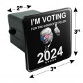 I M Voting For Convicted Felon Trump Tow Trailer Hitch Cover Plug Insert 2