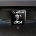 I M Voting For Convicted Felon Trump Tow Trailer Hitch Cover Plug Insert 2