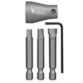 One-way Screw Remover Installer Set With Sleeve 3-piece 