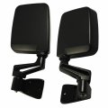Black Manual Side View Door Mirrors Left Right Pair Set Replacement For Jeep Wrangler 87-02