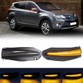 R F Auto Smoked Lens Sequential Led Side Mirror Turn Signal Light For 4runner 2014-2022 Rav4 2013-2018 Highlander 2014-2018 