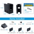 Muzata 4pack Black Glass Clamp For Thickness 5 16 2 8mm-12mm Stainless Steel Heavy Duty 1 3 X 1 4 Square Railing Balustrade