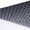 Rain Showerhead 16 Inch Large Square Stainless Steel High Pressure Shower Head With Black Finish Ultra Thin Waterfall Full Body 