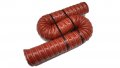 Autobahn88 Automotive Scat Flex Duct Silicone-impregnated Fiberglass Steel Wire Reinforced Inner Diameter 51mm 2 Length 3 Meter