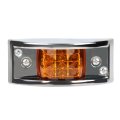 12 Led Rectangular Armored Style Side Marker Light Amber Lens And Waterproof Clearance Trailer For Truck Rv Bus Van Universal 