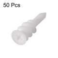 Uxcell 13x42mm Plastic Expansion Tube Drywall Wall Fixing White 50pcs