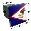 American Samoa Us Territory Flag Tow Trailer Hitch Cover Plug Insert