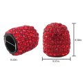 8 Pack Universal Diamond Crystal Valve Cap For Cars Trucks Bikes Motorcycles Bicycles Accessories Red 1 47 29cm
