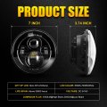 Dot Approved 7inch Black Led Headlight Compatible With Motorcycle Tour Fld Softail Heritage Street Glide Road King Electra