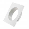 Uxcell 6inch Duct Connector Flange Abs Plastic Air Outlet Inlet Hose Pipe Adaptor For Ventilation Equipment