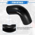 Vekauto 90 Degree Elbow Coupler Silicone Hose 70mm 2 76 Id 125mm Length Intercooler Tube Universal For Car Engine Durable Black