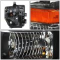 Compatible With Ford Super Duty 2nd Gen Pair Of Black Amber Corner Headlight Red Led 3rd Brake Light W O Cargo