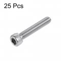 Uxcell 8-32x7 8 Hex Socket Head Cap Screw Bolts 304 Stainless Steel Polished 25pcs