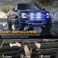 Xridonsen 2pcs 24 Inch Truck Blue White Emergency Grill Lights Strip 288 Led Grille Strobe Flashing Warning Safety Waterproof