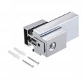 Uxcell Glass Shelf Bracket Wall Mount Adjustable Zinc Alloy Brushed Nickel Support For 4-15mm Thickness 4pcs