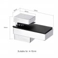 Uxcell Glass Shelf Bracket Wall Mount Adjustable Zinc Alloy Brushed Nickel Support For 4-15mm Thickness 4pcs
