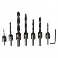 7pcs Countersink Drill Bits Set Counter Sink Bit For Woodworking Adjustable Carpentry Reamer Plated With 1 Free Hex Key Wrench