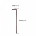 Uxcell T45 Anti Tamper Proof Torx Star Key Bit Wrench L-shape 7 87-inch Long Arm S2 Steel