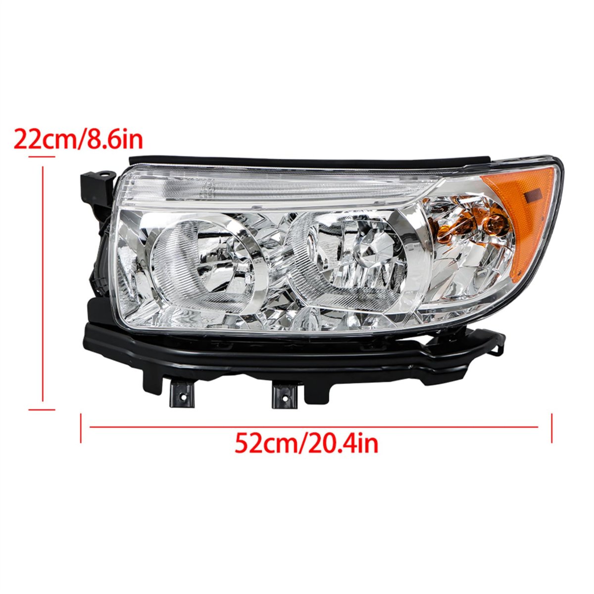 Left Side Headlight Assembly Chrome Housing Replacement Forester 2006 2007 2008 For 84001sa471