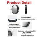 Car Blind Spot Mirror Round Hd Glass With Framed Convex Rear View Wide Angle Adjustable Sucker For Cars Suv And Trucks