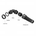 Uxcell M25 Cable Gland 90 Degree Waterproof Ip68 Nylon Joint Adjustable Locknut With Strain Relief For 13mm-18mm Dia Wire