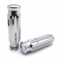 Smt-billet 1 Handlebar Grips Compatible With Kawasaki Suzuki Chrome Motorcycle B00zzll0sa