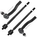 4pc Front Inner Outer Tie Rod End Es80302 Es80303 Ev80304 For Toyota Prius 2004 2009