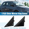 X Autohaux 1 Pair Car Gloss Black Door Mirror Flag Cover For Fiat 500 2012-2019 High Trim 1sh17kx7aa 1sh16kxaa Left Driver