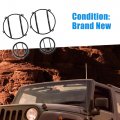 A Absopro Headlight Turn Signal Grille Cover Kit For Jeep Wrangler 2007-2017