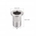 Uxcell M6 304 Stainless Steel Rivet Nuts Flat Head Insert 20 Pcs