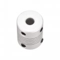 Uxcell 3mm To 6mm Aluminum Alloy Shaft Coupling Flexible Coupler Motor Connector Joint L25xd19 Silver