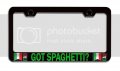 Got Spaghetti Italian Italy Black Metal License Plate Frame Tag Holder U48 