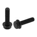 25pcs M5-0 8 X 20mm Metric Flange Hex Cap Bolt Partial Thread Din 6921 Flanged Bolts Hexagon Screws Carbon Steel Black Oxide 