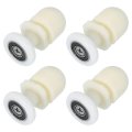 4 Pcs 23mm Shower Door Rollers Wheels Replacement White 