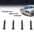 Tail Light Lens Upper Screw To Bumper For C6 Corvette 2005 2013 Stainless Steel 4 Pieces