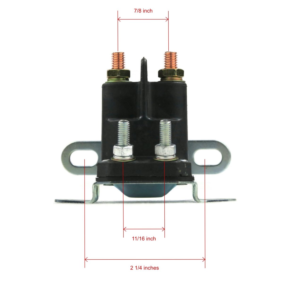 Pack Of 2 4 Post Starter Solenoid For Husqvarna 2001 Gth 2550 A B 954567109 With Ring Slide Terminals And Nuts
