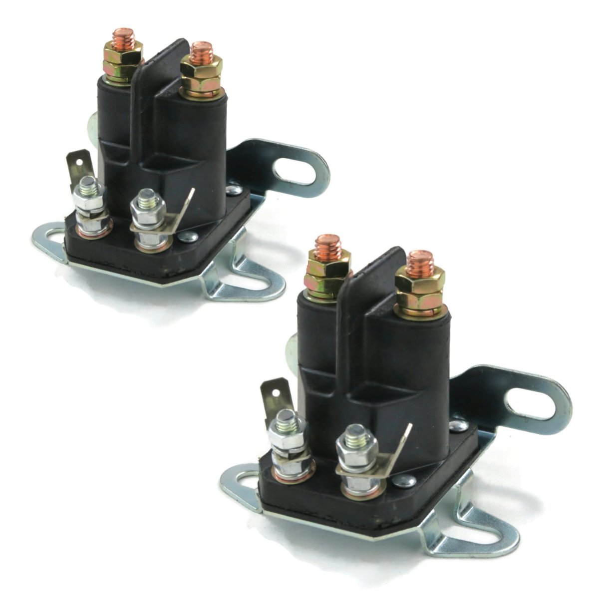 Pack Of 2 4 Post Starter Solenoid For Husqvarna 2001 Gth 2550 A B 954567109 With Ring Slide Terminals And Nuts