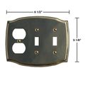 Switchplates Bright Solid Brass Double Toggle Outlet Switch Plate