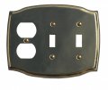 Switchplates Bright Solid Brass Double Toggle Outlet Switch Plate