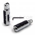 Httmt- Front Chrome Footpeg Compatible With Hond Vtx 1800 C F Shadow 1100 Sabre Aero 750 Magna